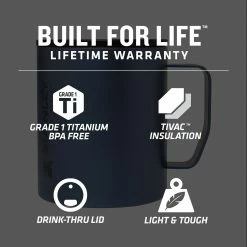 Stanley Stay Hot 12oz Titanium Camp Mug -Camp Life Gear Store NIG D8