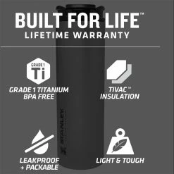 Stanley Stay Hot 14oz Titanium Travel Mug -Camp Life Gear Store SAN D5 1