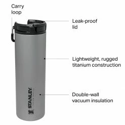 Stanley Stay Hot 14oz Titanium Travel Mug -Camp Life Gear Store SAN D8 1